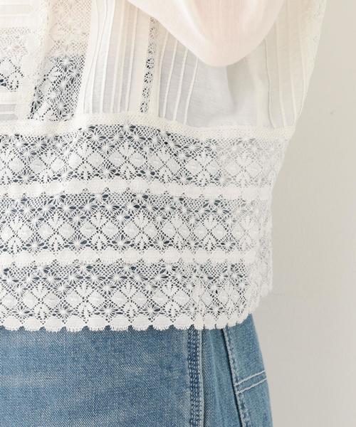 Another Edition（アナザーエディション）の「リバーレースプルオーバー ◆（シャツ/ブラウス・レディース・オフホワイト/ブラック/ケリー・フリー）」の19枚目の写真