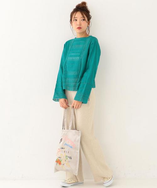 Another Edition（アナザーエディション）の「リバーレースプルオーバー ◆（シャツ/ブラウス・レディース・オフホワイト/ブラック/ケリー・フリー）」の14枚目の写真