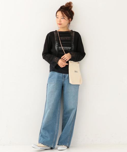 Another Edition（アナザーエディション）の「リバーレースプルオーバー ◆（シャツ/ブラウス・レディース・オフホワイト/ブラック/ケリー・フリー）」の8枚目の写真