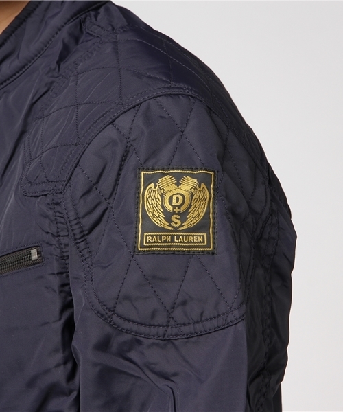【RALPH LAUREN】オフ白 ナイロン モーターサイクル ジャケット RALPH LAUREN】オフ白 ナイロン モーターサイクル ジャケット バイ