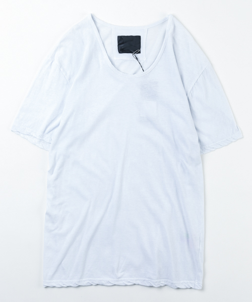 OURET（オーレット）の「HIGH TWIST JERSEY STITCH U NECK SHORT SLEEVE（Tシャツ/カットソー・メンズ・グレー系その他/ネイビー/ホワイト系その他・2/1/3）」の2枚目の写真