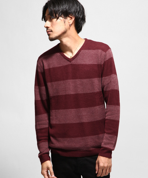 ZIP FIVE(ジップファイブ)の「【ZIP FIVE】抗ピリング加工カシミアタッチVネックセーター(ニット/セーター・メンズ・レッド系その他/ピンク/ブラウン/テラコッタ/モカ/マスタード/オフホワイト/杢グレー/ダークグリーン/チャコール/ネイビー/ベージュ/ブラック系その他/ブルー/ブルー系その他/ワイン/カーキ/アイボリー/ブルーグレー/ブラック/パープル・SMALL/LARGE/X-LARGE/MEDIUM)」の1枚目の写真