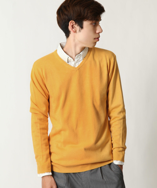 ZIP FIVE(ジップファイブ)の「【ZIP FIVE】抗ピリング加工カシミアタッチVネックセーター(ニット/セーター・メンズ・レッド系その他/ピンク/ブラウン/テラコッタ/モカ/マスタード/オフホワイト/杢グレー/ダークグリーン/チャコール/ネイビー/ベージュ/ブラック系その他/ブルー/ブルー系その他/ワイン/カーキ/アイボリー/ブルーグレー/ブラック/パープル・SMALL/LARGE/X-LARGE/MEDIUM)」の19枚目の写真