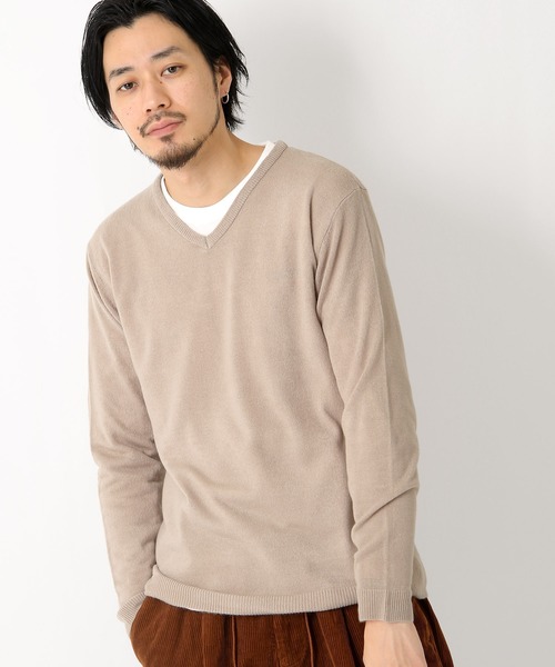 ZIP FIVE(ジップファイブ)の「【ZIP FIVE】抗ピリング加工カシミアタッチVネックセーター(ニット/セーター・メンズ・レッド系その他/ピンク/ブラウン/テラコッタ/モカ/マスタード/オフホワイト/杢グレー/ダークグリーン/チャコール/ネイビー/ベージュ/ブラック系その他/ブルー/ブルー系その他/ワイン/カーキ/アイボリー/ブルーグレー/ブラック/パープル・SMALL/LARGE/X-LARGE/MEDIUM)」の10枚目の写真