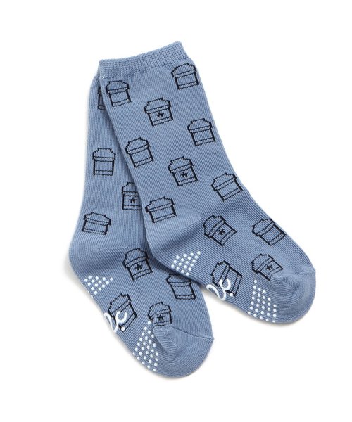 apres les cours（アプレレクール）の「カフェ柄ソックス（ソックス/靴下・キッズ・マスタード/ブラック/サックスブルー・15 /21/12/18）」の6枚目の写真