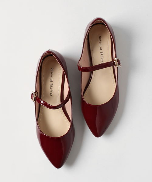 ORiental TRaffic（オリエンタルトラフィック）の「SPECIAL PRICE★ビジューバックルパンプス★7324（パンプス・レディース・ガンメタ/ブラック/レッド・L/LL/M/S/3L/SS）」の5枚目の写真