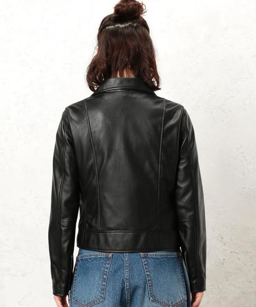 green label relaxing（グリーンレーベルリラクシング）の「◆FM SHEEPレザー ライダースジャケット ◆（ライダースジャケット・レディース・ブラック/ベージュ・40/42/34/38/36/44/46）」の21枚目の写真