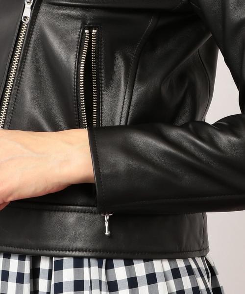 green label relaxing（グリーンレーベルリラクシング）の「◆FM SHEEPレザー ライダースジャケット ◆（ライダースジャケット・レディース・ブラック/ベージュ・40/42/34/38/36/44/46）」の16枚目の写真