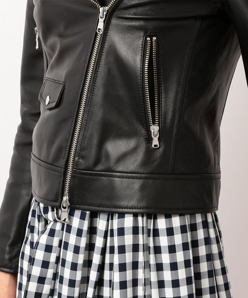 green label relaxing（グリーンレーベルリラクシング）の「◆FM SHEEPレザー ライダースジャケット ◆（ライダースジャケット・レディース・ブラック/ベージュ・40/42/34/38/36/44/46）」の17枚目の写真