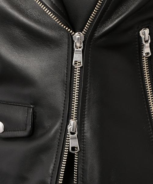 green label relaxing（グリーンレーベルリラクシング）の「◆FM SHEEPレザー ライダースジャケット ◆（ライダースジャケット・レディース・ブラック/ベージュ・40/42/34/38/36/44/46）」の20枚目の写真