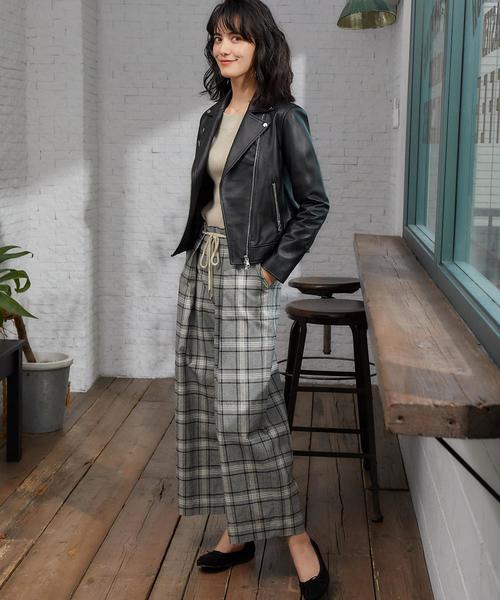 green label relaxing（グリーンレーベルリラクシング）の「◆FM SHEEPレザー ライダースジャケット ◆（ライダースジャケット・レディース・ブラック/ベージュ・40/42/34/38/36/44/46）」の7枚目の写真