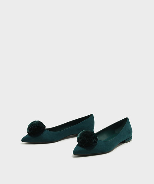 CHARLES & KEITH（チャールズ & キース）の「スエードフラットパンプス / SUEDE FLAT PUMPS（バレエシューズ・レディース・ブラック/グリーン/パープル・23cm/22.5cm/23.5cm/25cm/24.5cm）」の11枚目の写真