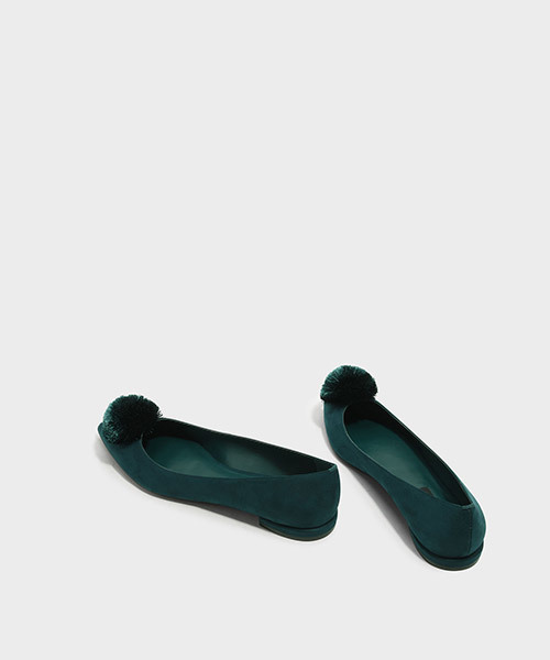 CHARLES & KEITH（チャールズ & キース）の「スエードフラットパンプス / SUEDE FLAT PUMPS（バレエシューズ・レディース・ブラック/グリーン/パープル・23cm/22.5cm/23.5cm/25cm/24.5cm）」の12枚目の写真
