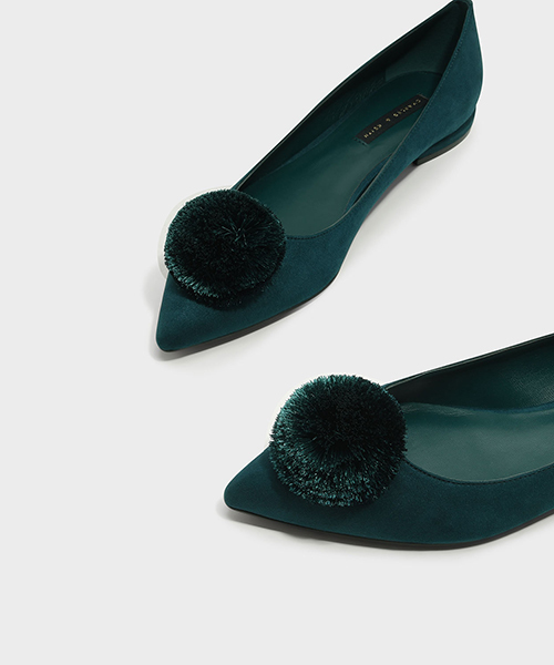 CHARLES & KEITH（チャールズ & キース）の「スエードフラットパンプス / SUEDE FLAT PUMPS（バレエシューズ・レディース・ブラック/グリーン/パープル・23cm/22.5cm/23.5cm/25cm/24.5cm）」の13枚目の写真