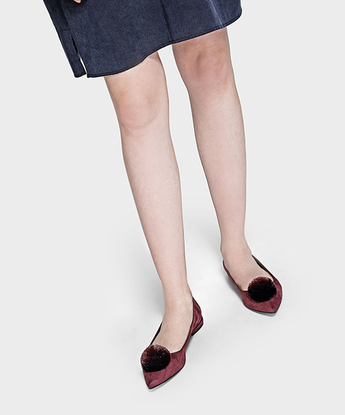 CHARLES & KEITH（チャールズ & キース）の「スエードフラットパンプス / SUEDE FLAT PUMPS（バレエシューズ・レディース・ブラック/グリーン/パープル・23cm/22.5cm/23.5cm/25cm/24.5cm）」の16枚目の写真