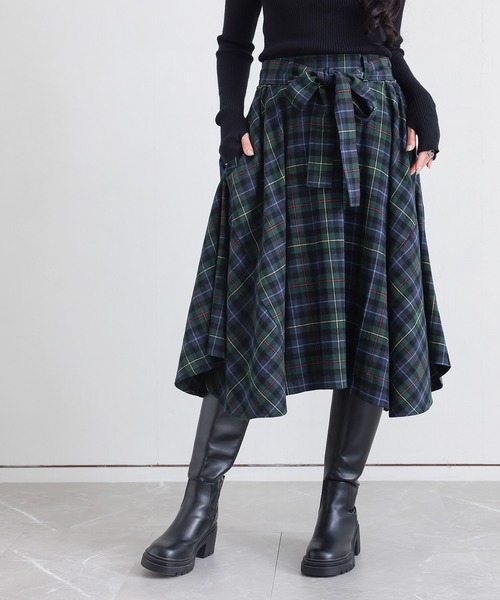n'OrLABEL（ノアールレーベル）の「『クラシカルチェックスカート』（スカート・レディース・グリーン/イエロー/レッド・FREE）」の8枚目の写真
