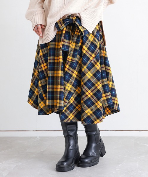 n'OrLABEL（ノアールレーベル）の「『クラシカルチェックスカート』（スカート・レディース・グリーン/イエロー/レッド・FREE）」の13枚目の写真