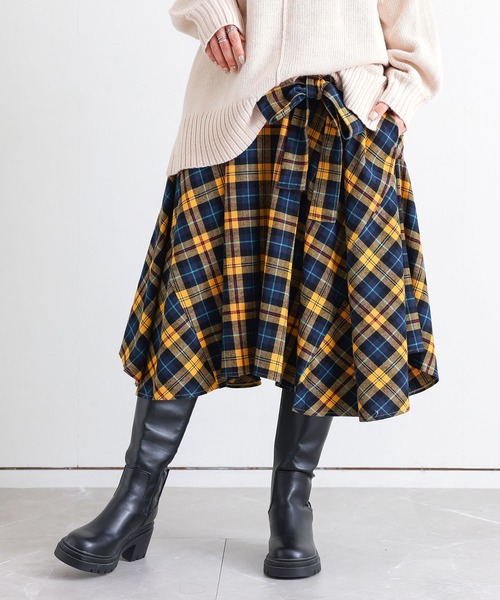n'OrLABEL（ノアールレーベル）の「『クラシカルチェックスカート』（スカート・レディース・グリーン/イエロー/レッド・FREE）」の11枚目の写真