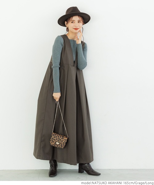 coca（coca）（コカ）の「＼新色登場／2wayウエストプリーツワンピース（ワンピース・レディース・ブラック/ベージュ/グレイッシュベージュ・ONE SIZE/SHORT/LONG）」の17枚目の写真