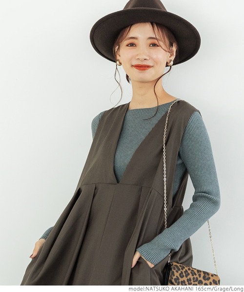 coca（coca）（コカ）の「＼新色登場／2wayウエストプリーツワンピース（ワンピース・レディース・ブラック/ベージュ/グレイッシュベージュ・ONE SIZE/SHORT/LONG）」の16枚目の写真