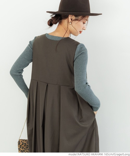 coca（coca）（コカ）の「＼新色登場／2wayウエストプリーツワンピース（ワンピース・レディース・ブラック/ベージュ/グレイッシュベージュ・ONE SIZE/SHORT/LONG）」の14枚目の写真