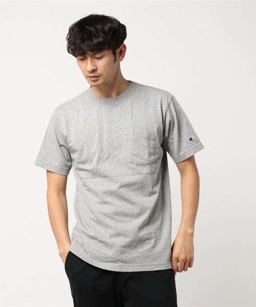 Champion（チャンピオン）の「【Champion/チャンピオン】メンズ ベーシック Tシャツ（Tシャツ/カットソー・メンズ・グレー/ネイビー/ホワイト/ブラック・MEDIUM/LARGE/X-LARGE/SMALL）」の7枚目の写真