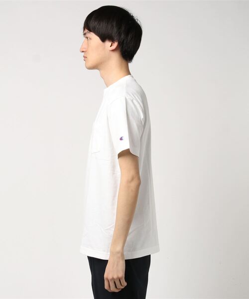 Champion（チャンピオン）の「【Champion/チャンピオン】メンズ ベーシック Tシャツ（Tシャツ/カットソー・メンズ・グレー/ネイビー/ホワイト/ブラック・MEDIUM/LARGE/X-LARGE/SMALL）」の6枚目の写真