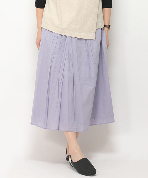 LBC(エルビーシー)の「60ローンふんわりギャザースカート (スカート・レディース・ホワイト/ブルー/その他27・MEDIUM/LARGE)」の1枚目の写真