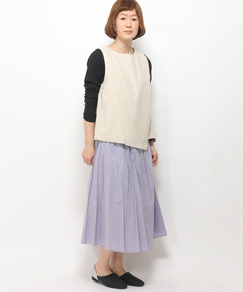 LBC(エルビーシー)の「60ローンふんわりギャザースカート (スカート・レディース・ホワイト/ブルー/その他27・MEDIUM/LARGE)」の4枚目の写真