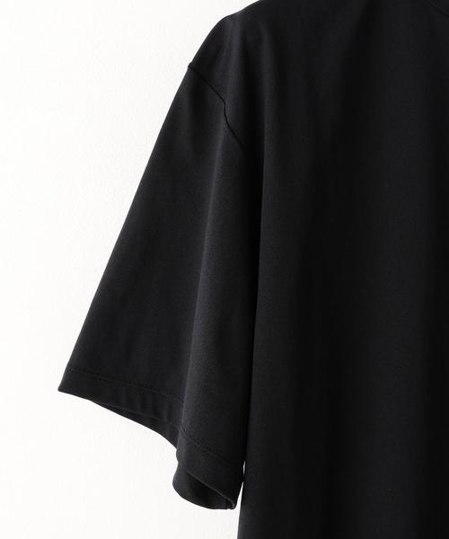 EN ROUTE(アンルート)の「<EN ROUTE>ソリッド×チェック アシンメトリーT(Tシャツ/カットソー・メンズ・ネイビー/ブラック・2/3/1)」の4枚目の写真