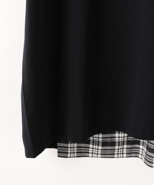 EN ROUTE(アンルート)の「<EN ROUTE>ソリッド×チェック アシンメトリーT(Tシャツ/カットソー・メンズ・ネイビー/ブラック・2/3/1)」の13枚目の写真