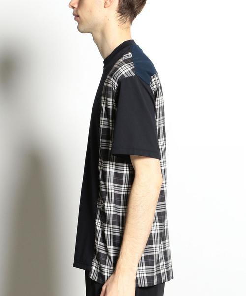 EN ROUTE(アンルート)の「<EN ROUTE>ソリッド×チェック アシンメトリーT(Tシャツ/カットソー・メンズ・ネイビー/ブラック・2/3/1)」の15枚目の写真