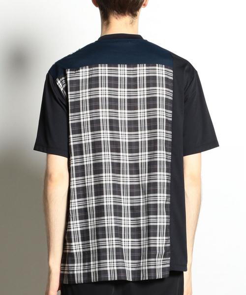 EN ROUTE(アンルート)の「<EN ROUTE>ソリッド×チェック アシンメトリーT(Tシャツ/カットソー・メンズ・ネイビー/ブラック・2/3/1)」の14枚目の写真