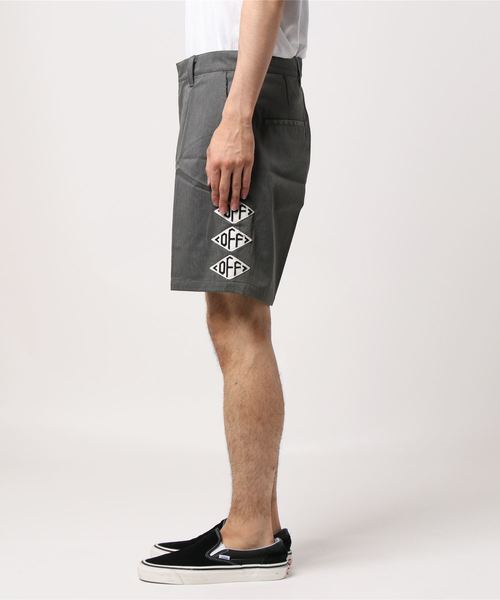 AOZORA（アオゾラ）の「AOZORA/アオゾラ　ツイルワークショーツ OFF（デニムパンツ・メンズ・ベージュ/杢グレー・MEDIUM/LARGE）」の3枚目の写真