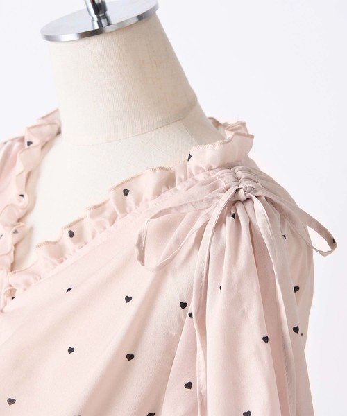 one after another NICE CLAUP（ワンアフターアナザーナイスクラップ）の「オトナのハートワンピース（ワンピース・レディース・アイボリー/ブラック/ブラウン系その他・FREE）」の20枚目の写真