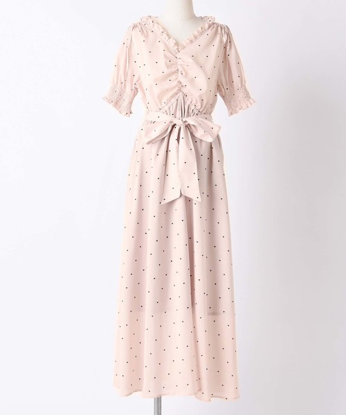 one after another NICE CLAUP（ワンアフターアナザーナイスクラップ）の「オトナのハートワンピース（ワンピース・レディース・アイボリー/ブラック/ブラウン系その他・FREE）」の7枚目の写真