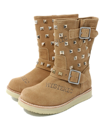 HYSTERIC MINI | HYSTERIC TYPE LOGO スタッズ付き スエードエンジニアブーツ(ブーツ)