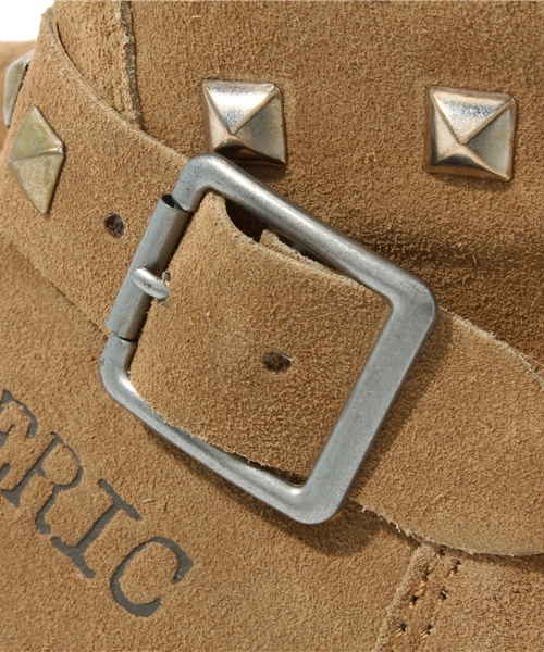 HYSTERIC MINI(ヒステリックミニ)の「HYSTERIC TYPE LOGO スタッズ付き スエードエンジニアブーツ(ブーツ・キッズ・ベージュ/ブラック・SMALL/MEDIUM/LARGE/X-LARGE)」の8枚目の写真