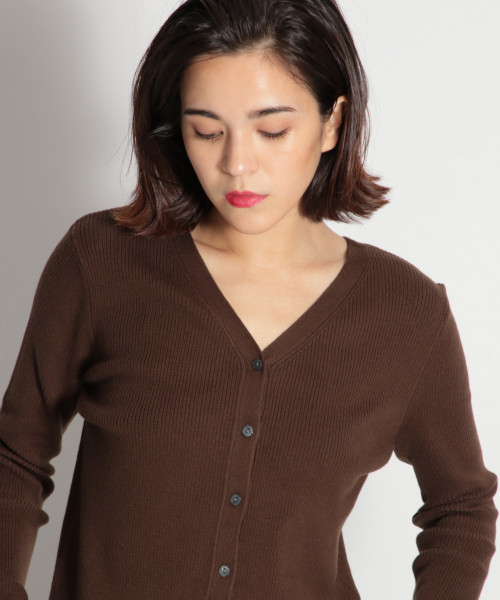 niko and...（ニコアンド）の「細リブ2WAYカーディガンプルオーバー（ニット/セーター・レディース・ブラック/ブラウン/グレー/イエロー/グリーン・MEDIUM/LARGE）」の3枚目の写真