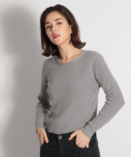 niko and（ニコアンド）の「細リブ2WAYカーディガンプルオーバー