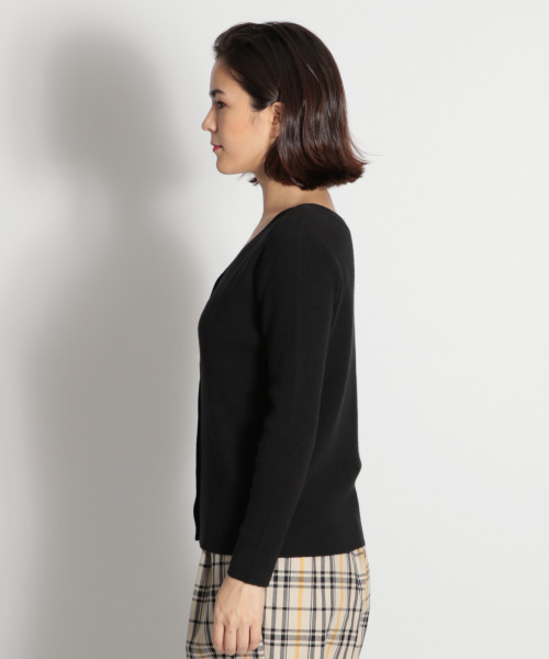 niko and...（ニコアンド）の「細リブ2WAYカーディガンプルオーバー（ニット/セーター・レディース・ブラック/ブラウン/グレー/イエロー/グリーン・MEDIUM/LARGE）」の14枚目の写真