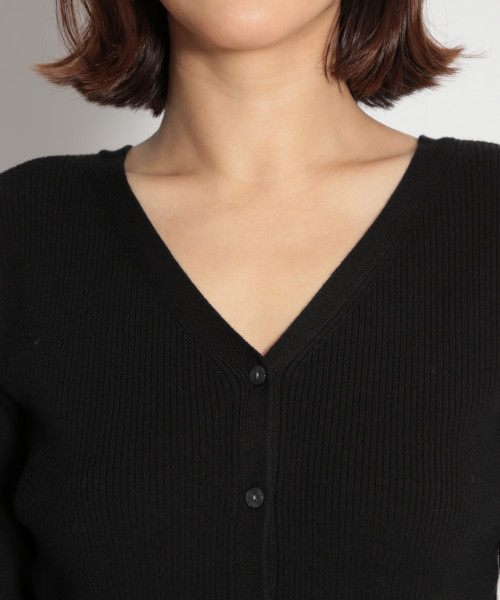 niko and...（ニコアンド）の「細リブ2WAYカーディガンプルオーバー（ニット/セーター・レディース・ブラック/ブラウン/グレー/イエロー/グリーン・MEDIUM/LARGE）」の16枚目の写真