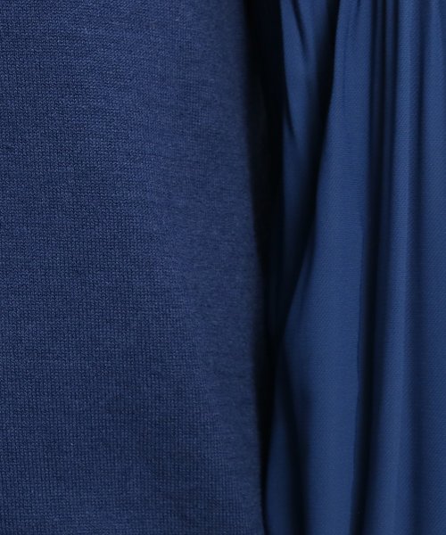 Sunauna(スーナウーナ)の「【洗える】シフォンスリーブニット(Tシャツ/カットソー・レディース・ネイビー/ブラウン/ピンク/ブルー/キャメル/ピンク系1・40/38/34)」の7枚目の写真