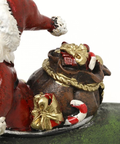 大きなサンタクロースの置物 　アンティーク調　飛行機 飛行機に乗ったサンタクロース