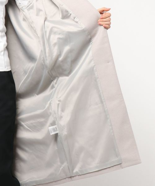 PAGEBOY（ページボーイ）の「【春袋】ノーカラーロングマキシコート（ノーカラージャケット・レディース・ブラック/レンガ/トップグレー/グレイッシュベージュ・SMALL/MEDIUM）」の7枚目の写真