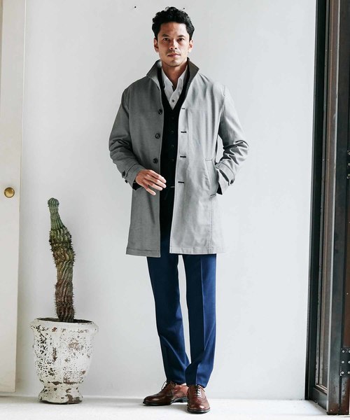 MEN'S BIGI(メンズビギ)の「ミニチェックメッシュ テーパードスラックス(その他パンツ・メンズ・ネイビー/ブラウン/ブルー・LL/SS/S/M/L)」の8枚目の写真