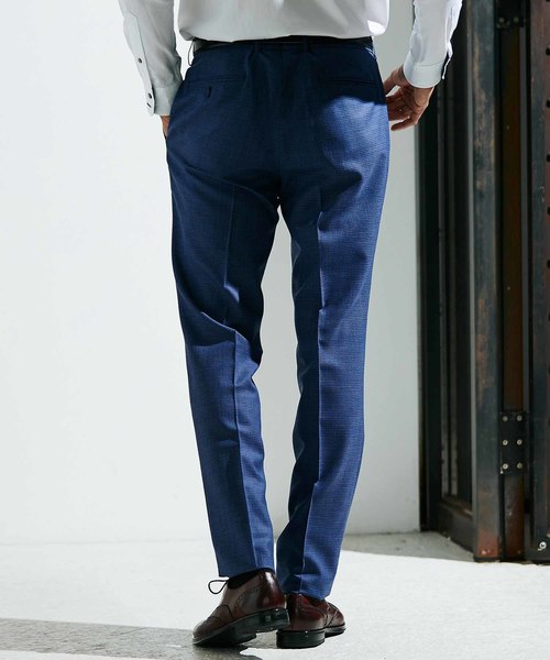 MEN'S BIGI(メンズビギ)の「ミニチェックメッシュ テーパードスラックス(その他パンツ・メンズ・ネイビー/ブラウン/ブルー・LL/SS/S/M/L)」の15枚目の写真