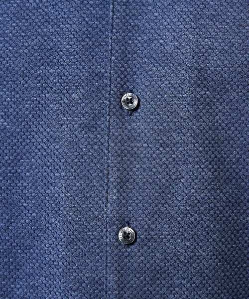 MICHEL KLEIN HOMME (ミッシェルクランオム)の「シャツ(ハニカムWフェイス)(シャツ/ブラウス・メンズ・ライトブルー/レッド/ダークネイビー/ブルー・46/48/51)」の11枚目の写真