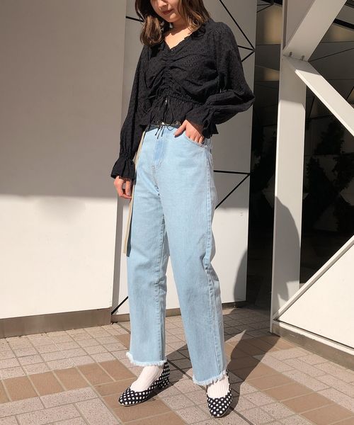 one after another NICE CLAUP（ワンアフターアナザーナイスクラップ）の「お花刺繍ブラウス＋インナーセット（シャツ/ブラウス・レディース・ブラック/ベージュ/オフホワイト・FREE）」の14枚目の写真