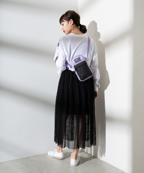 PUMA（プーマ）の「WEGO/PUMA ミニショルダーバッグ（ショルダーバッグ・メンズ・ライトパープル/ブラック・FREE）」の11枚目の写真